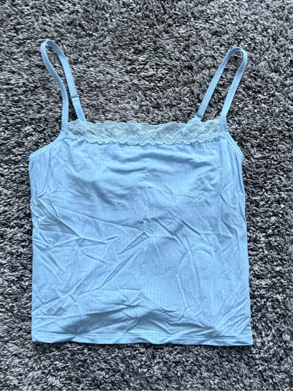 Auden Light Blue Lace-Trim Camisole